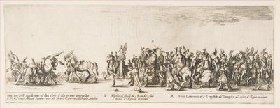 Parte de la entrada de la Legación Polaca L y M, 1633 de Stefano della Bella