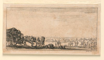 Placa 8, de "Desseins de Queleques Conduites de Troupes, Canons, et Ataques de Villes" de Stefano della Bella