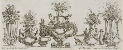 Plato cuatro de la colección de varios jarrones de Stefano della Bella