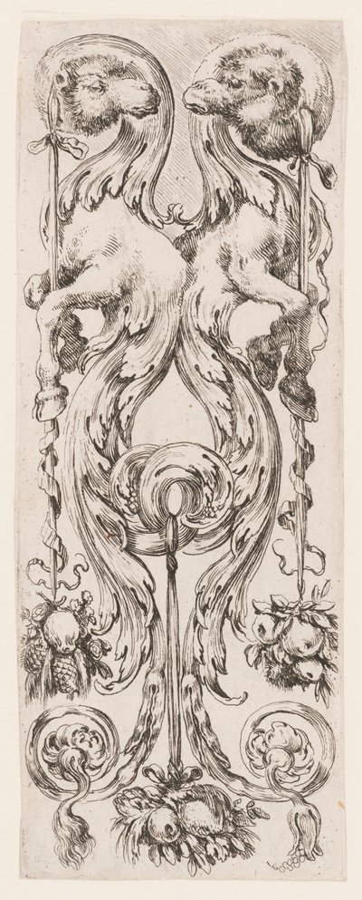 Plato, de Ornamenti o Grottesche (Ornamentos o Grotescos) de Stefano della Bella