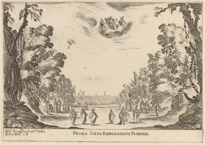 Primera escena representando Florencia de Stefano della Bella