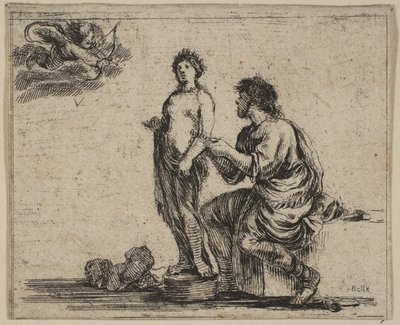Pigmalión, del Juego de la Mitología, 1644 de Stefano della Bella