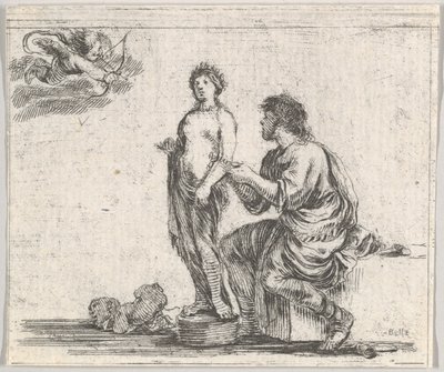 Pigmalión, del Juego de la Mitología, 1644 de Stefano della Bella