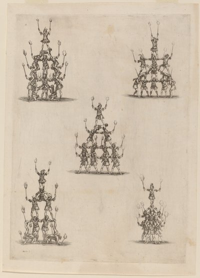 Pirámides de Malabaristas de Stefano della Bella