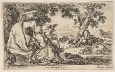 Descanso en la huida a Egipto, ca. 1641 de Stefano della Bella