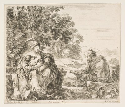 Descanso en la huida a Egipto de Stefano della Bella