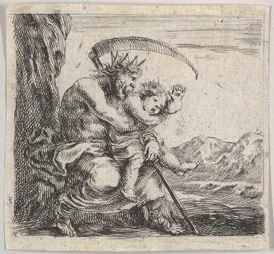 Saturno, del Juego de la Mitología de Stefano della Bella