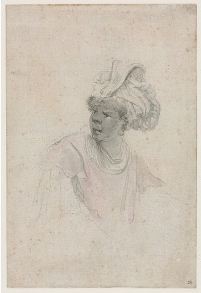 Estudio de un moro, mirando a la izquierda, c. 1657 de Stefano della Bella