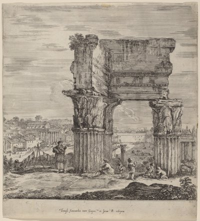 Templo de la Concordia y Foro Romano de Stefano della Bella