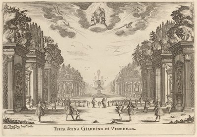 Terza Scena Giardino di Venere, 1637 de Stefano della Bella