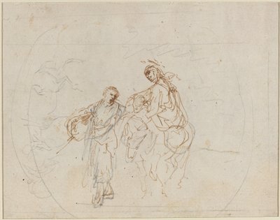 La Huida a Egipto [verso] de Stefano della Bella