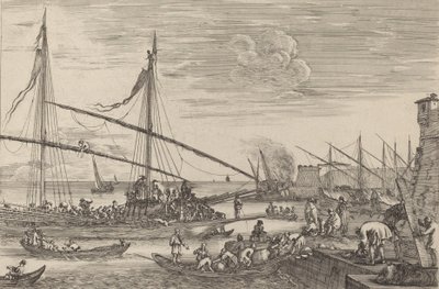Las fortificaciones en Livorno, probablemente c. 1654-1655 de Stefano della Bella