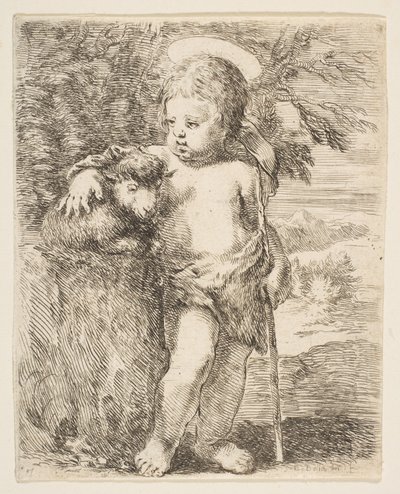 El Niño San Juan Bautista con su cordero, ca. 1649 de Stefano della Bella