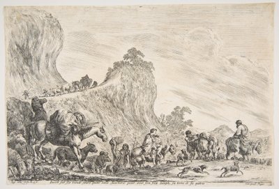 El viaje de Jacob en Egipto, ca. 1647 de Stefano della Bella