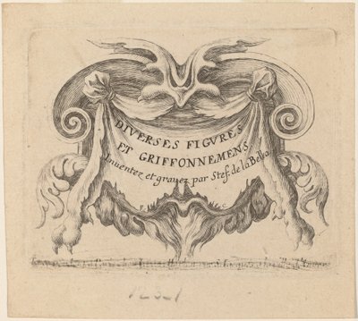 Página de título para Diverses figures et griffonnements de Stefano della Bella