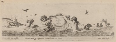 Página de Título para Ornamenti di fregi e fogliani, probablemente 1648 de Stefano della Bella