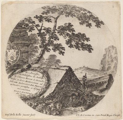Página de Título para "Paysages et ruines de Rome" de Stefano della Bella