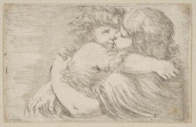 Dos niños abrazándose de Stefano della Bella