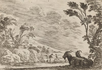 Dos Cabras Acostadas, 1642 de Stefano della Bella