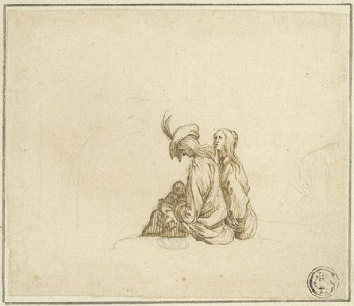 Dos gitanas con un niño de Stefano della Bella