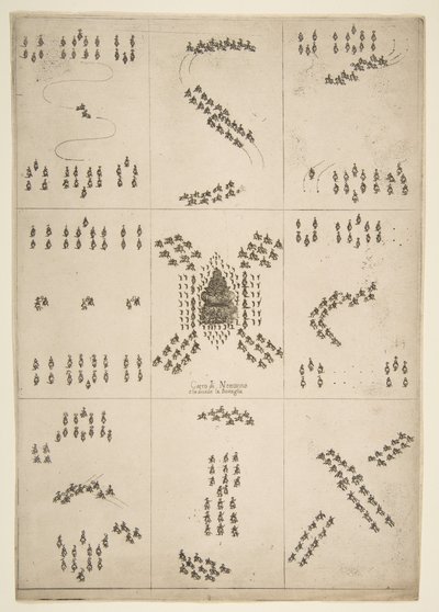 Varias figuras de ballet de caballos, 1652 de Stefano della Bella
