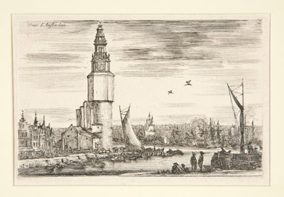 Vista de Ámsterdam, de la serie Vistas de puertos marítimos de Stefano della Bella