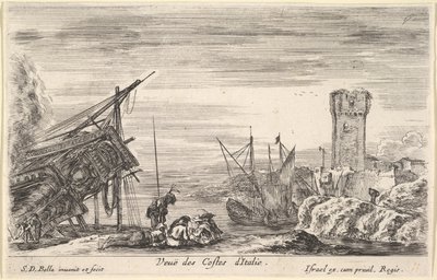 Vista de la costa de Italia Veue des Costes d