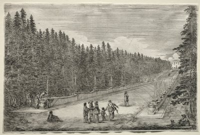 Vistas de la Villa de Pratolino: El Paseo de las Fuentes de Stefano della Bella