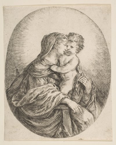 Virgen Abrazando al Niño Jesús, ca. 1641 de Stefano della Bella