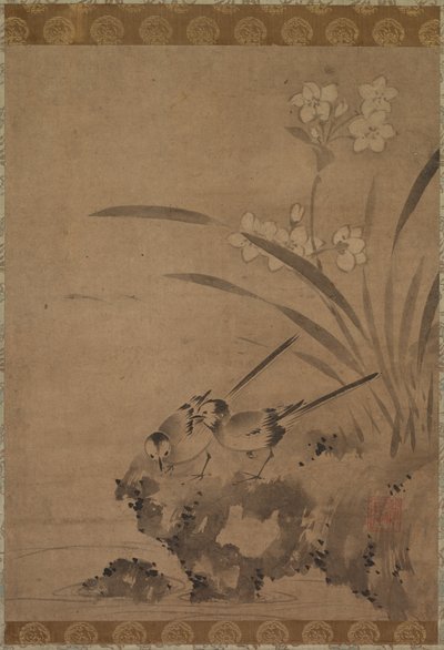 Wagtails and Narcissus de Stefano della Bella