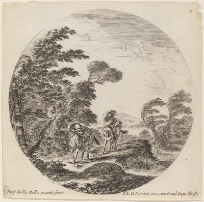 Jinetes azotados por el viento, 1646 de Stefano della Bella