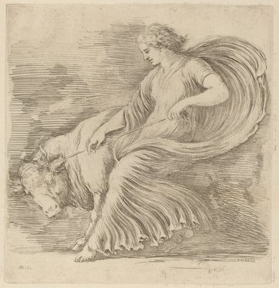 Mujer con un Toro Joven de Stefano della Bella
