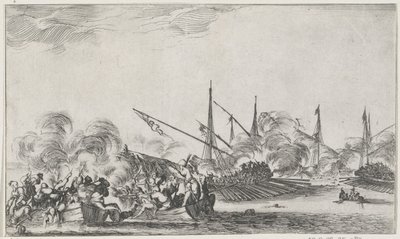 batalla naval Espectáculos marítimos (título de la serie) Suite de huit marines (título de la serie) de Stefano della Bella