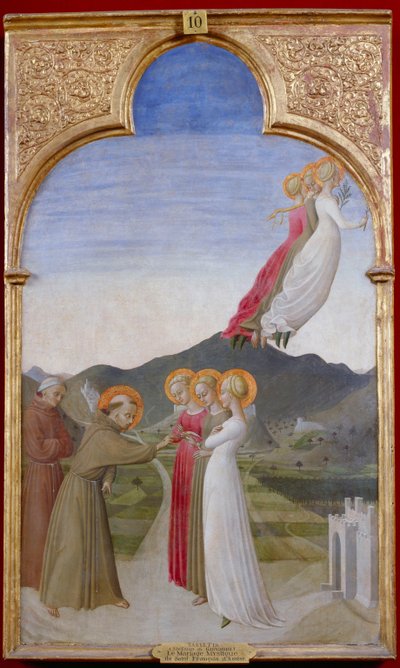 El matrimonio místico de San Francisco de Asís de Stefano di Gionvanni dit Sassetta