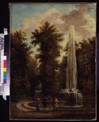 "Vista de una fuente en un parque" Pintura de Stepan Philippovich Galaktionov (1779-1854) Museo de Arte M. Kroshitsky, Sebastopol de Stepan Philippovich Galaktionov