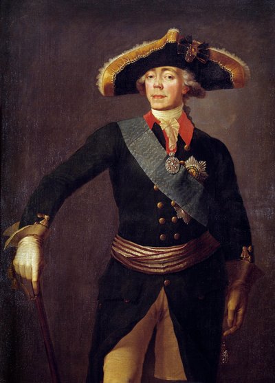 Retrato de Pablo I (1754-1801) Emperador de Rusia de Stepan Semenovich Shchukin