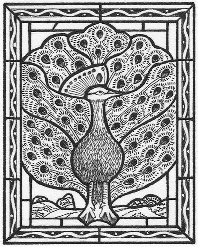 Ventana del pavo real de Bagshot Park, Surrey de Stephen Conlin