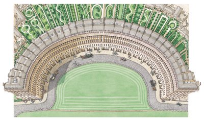 The Royal Crescent, Bath, c.1780-1800 (tinta y acuarela) de Stephen Conlin