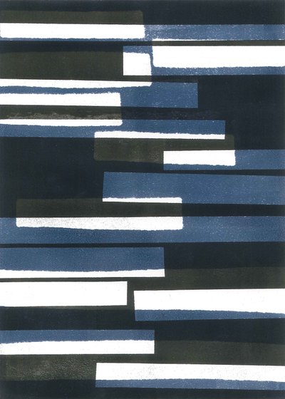 Tablas I, 2015 (monocopia sobre papel) de Stephen Dow