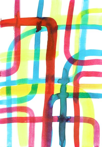 Intersección, 2016 (tinta sobre papel) de Stephen Dow