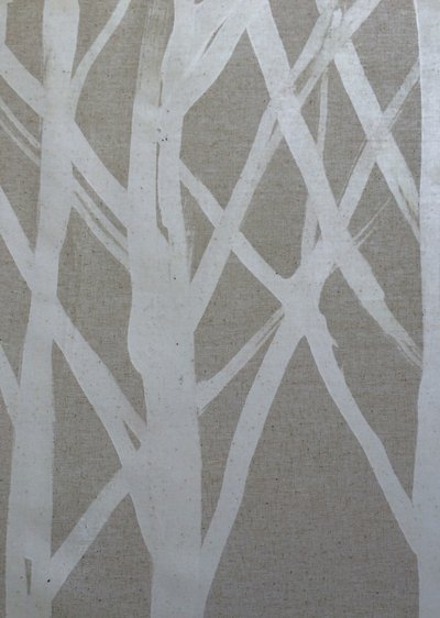 Árbol I, 2016 (cera sobre tela) de Stephen Dow