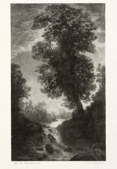 Una cascada a la luz de la luna, 1887 de Stephen Greeley Putnam