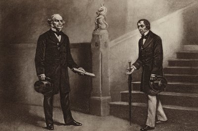 Gladstone y Disraeli, Beaconsfield (fotograbado) de Stephen James (after) Ferris
