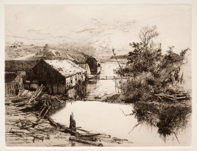 Molinos en Mispek, N.B., 1884 de Stephen Parrish