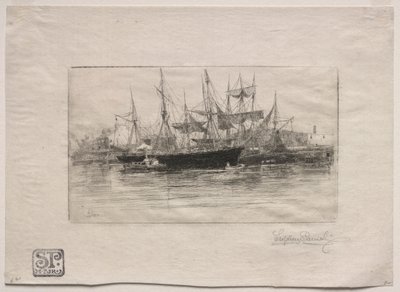 Muelles de petróleo de Point Breeze, 1880 de Stephen Parrish