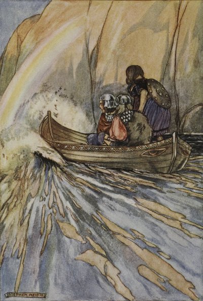 Llévanos velozmente, Barco de Mananan, al Jardín de las Hespérides, ilustración de 