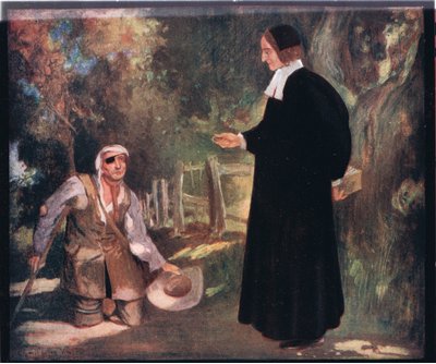 El obispo Ken y el mendigo (litografía en color) de Stephen Reid