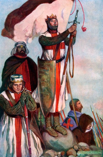 Cruzados avistando Jerusalén, 1909 de Stephen Reid