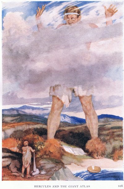 Hércules y el gigante Atlas de Stephen Reid