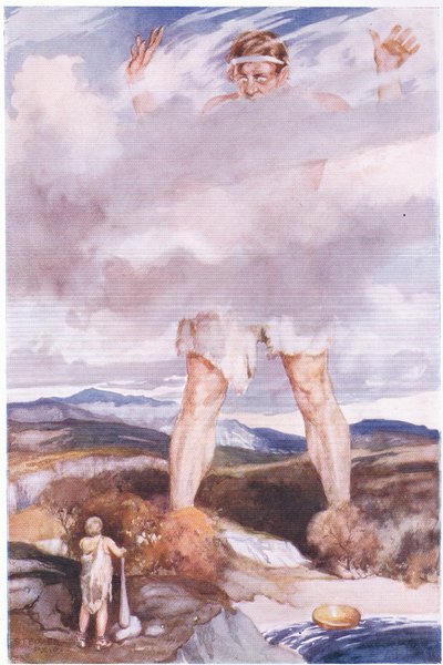 Al ver a Hércules el gigante rugió (litografía en color) de Stephen Reid